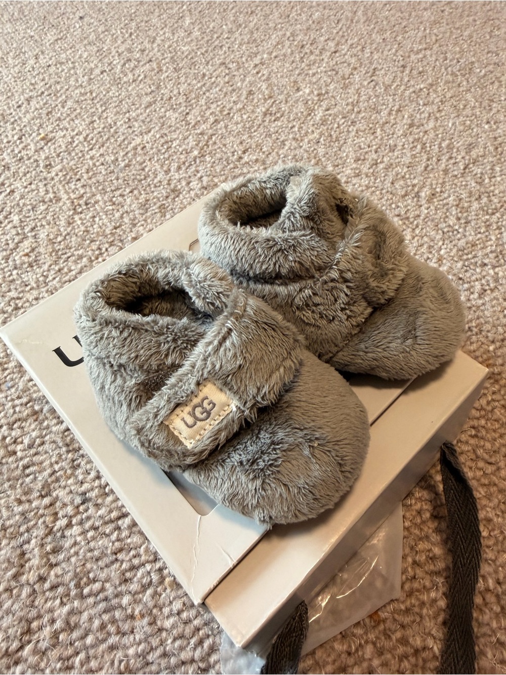 UGG Infant Chestnut Fuzzy Booties